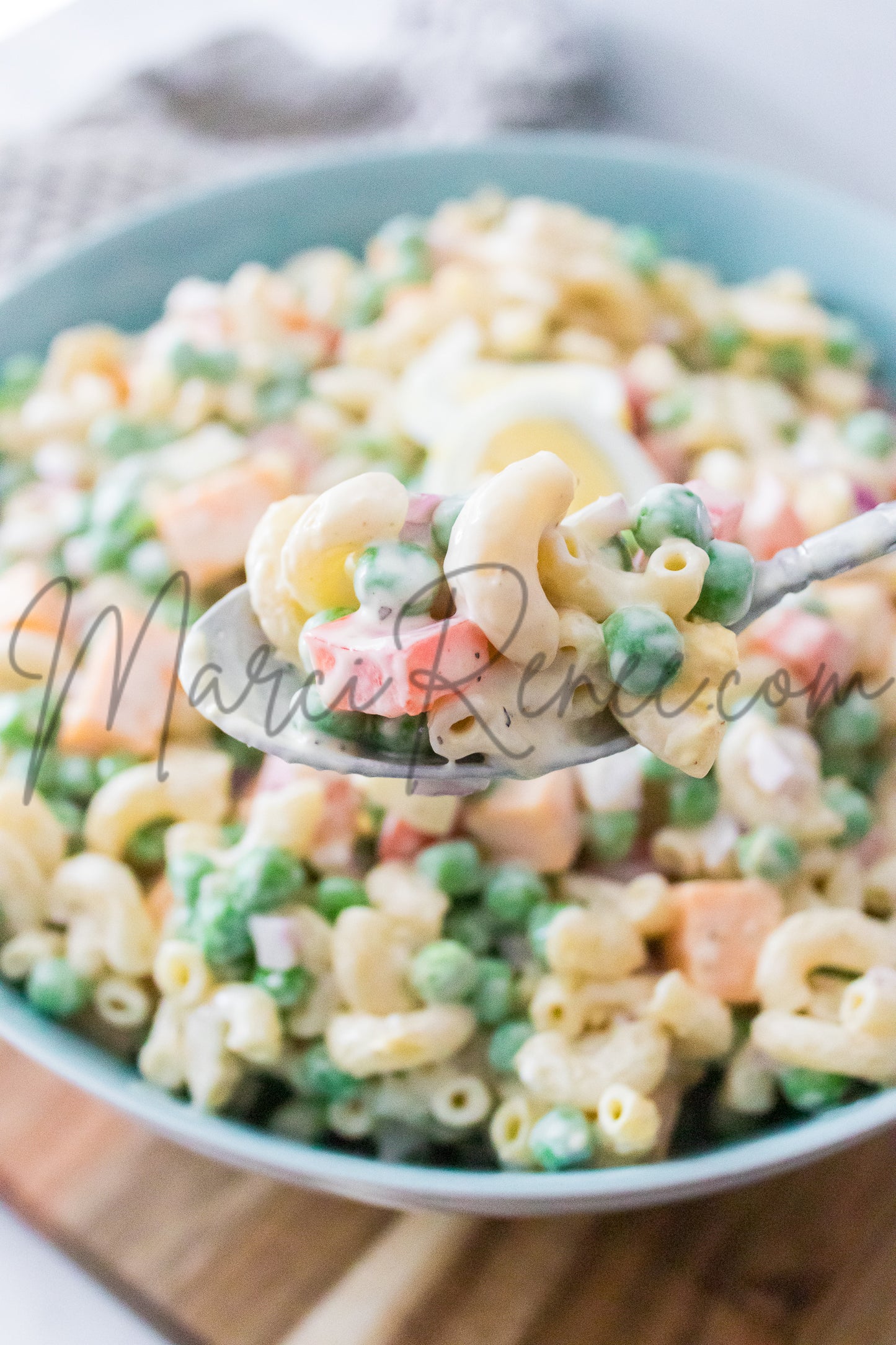 Macaroni Salad with Hard Boiled Eggs (Set 4 Semi)