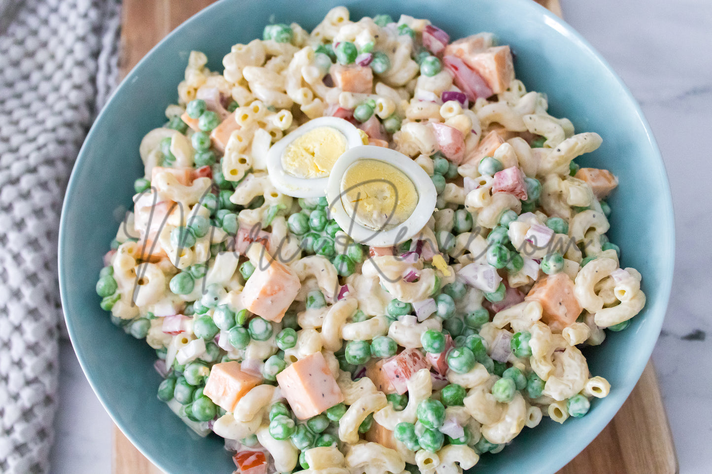 Macaroni Salad with Hard Boiled Eggs (Set 4 Semi)