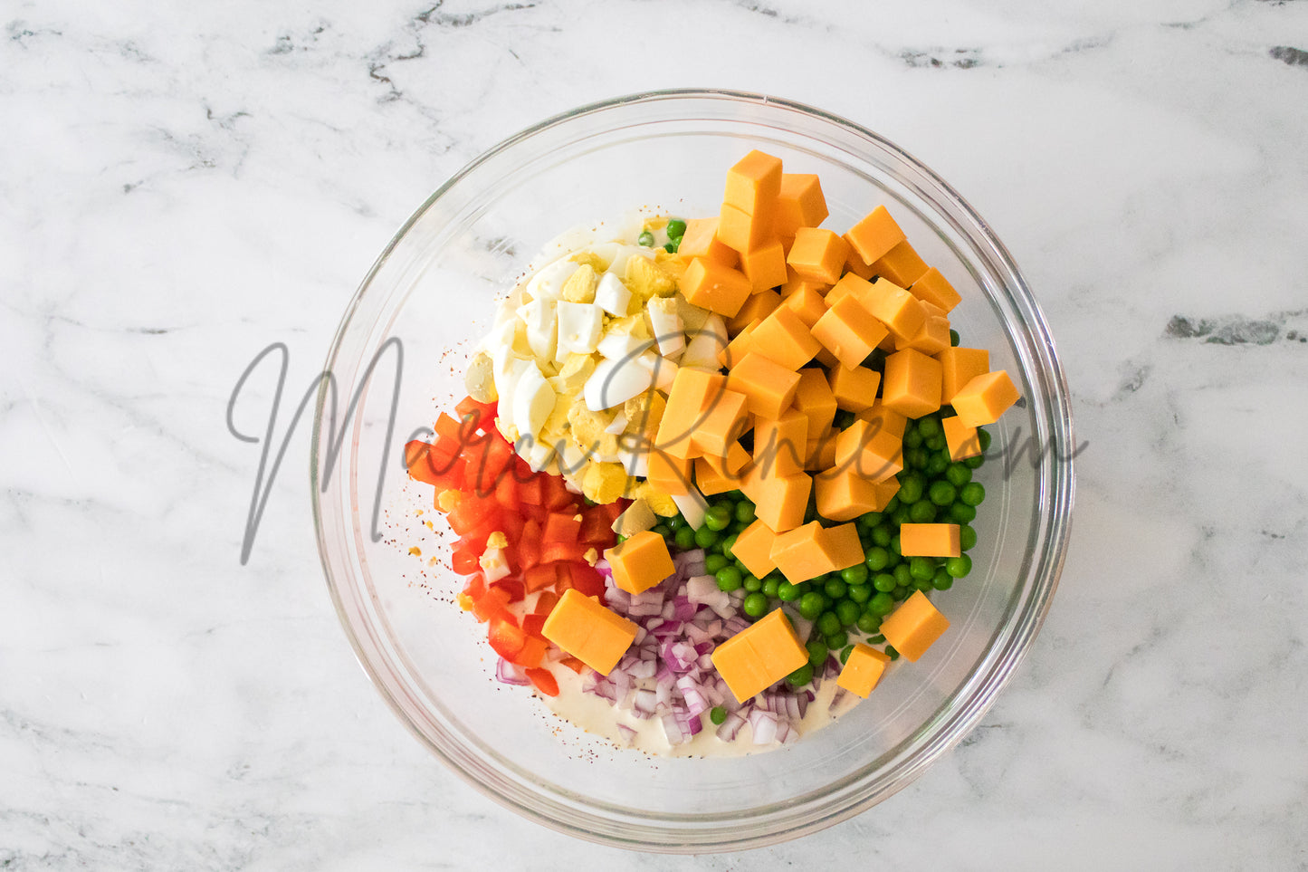 Macaroni Salad with Hard Boiled Eggs (Set 4 Semi)