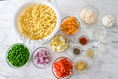 Macaroni Salad with Hard Boiled Eggs (Set 4 Semi)